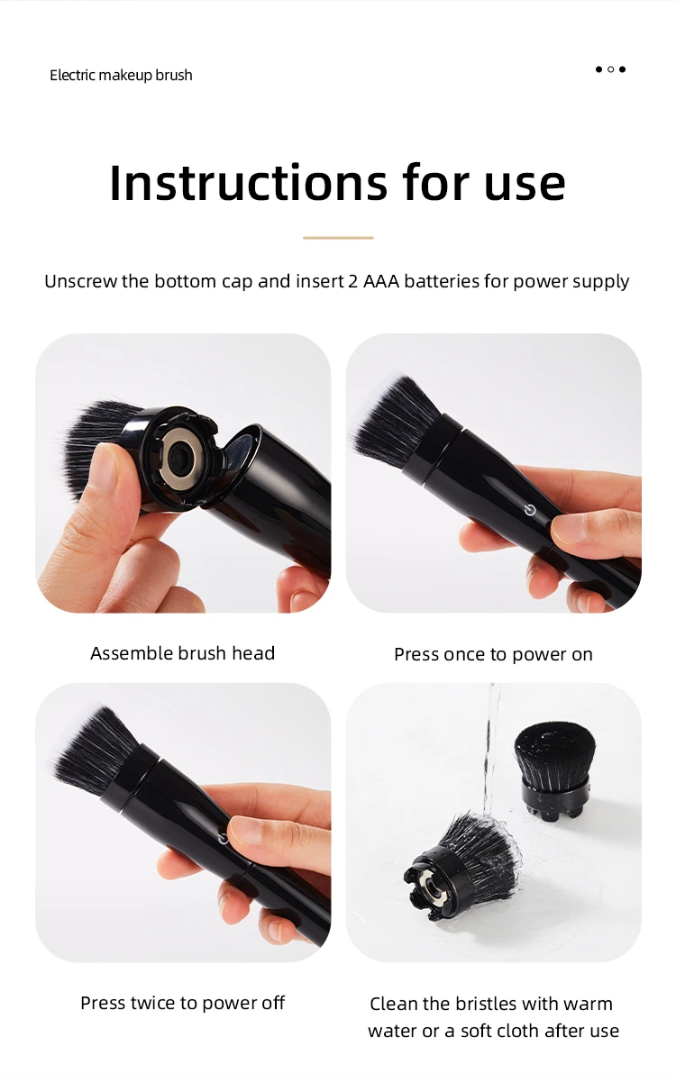 3-in-1 electric makeup brush