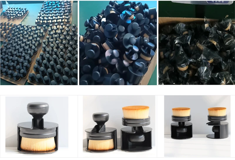 Foundation brush with storage case