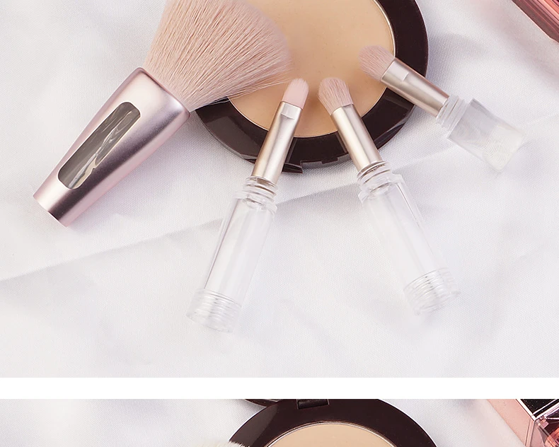 Portable 4-in-1 makeup brush