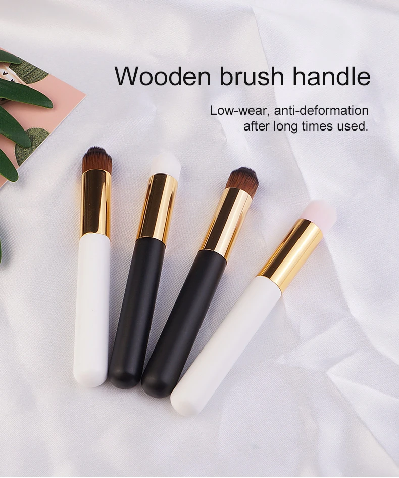 Wooden handle lash cleaning brush