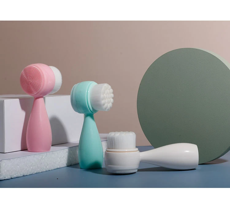 Small double sided face cleaning brush